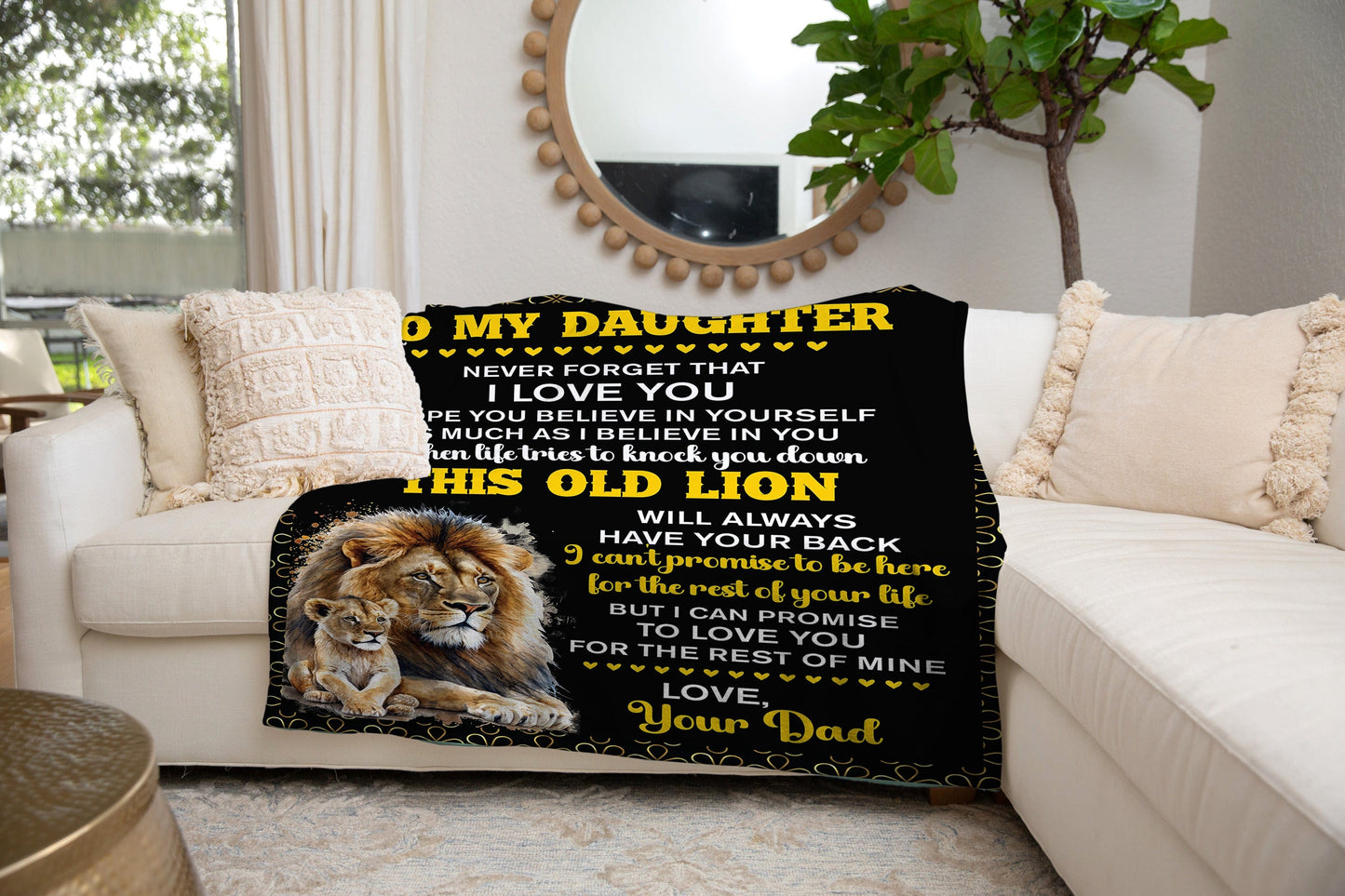 Gift From Dad | My Daughter | I Love You | Cozy Plush Fleece Blanket