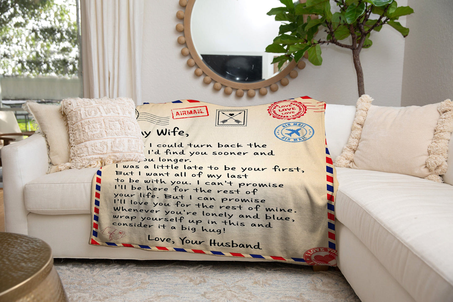 To My Wife From Husband | I Wish I Could Turn Back The Clock | Love Letter Blanket