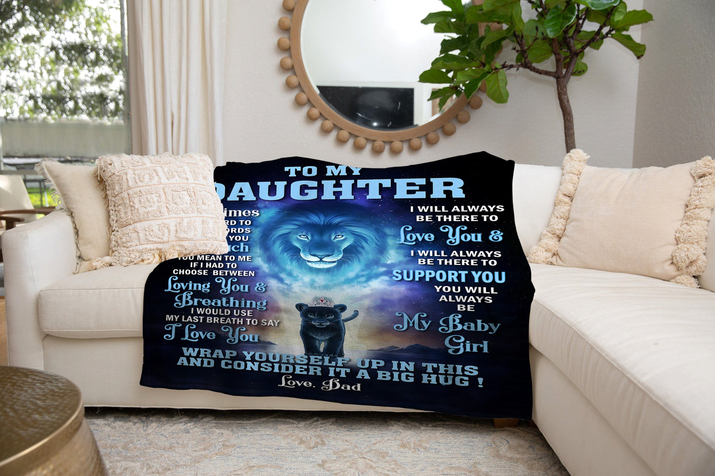 To My Daughter | Will Be There For You | Fleece | Sherpa Blanket