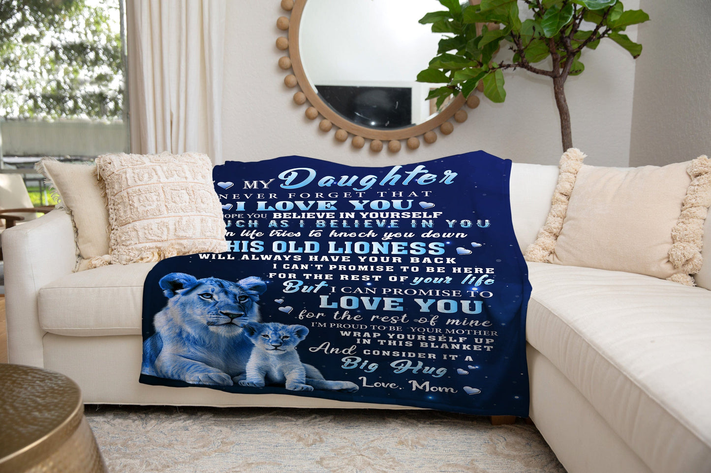 To My Daughter | Will Always Have Your Back | Cozy Fleece & Sherpa Blanket - FL