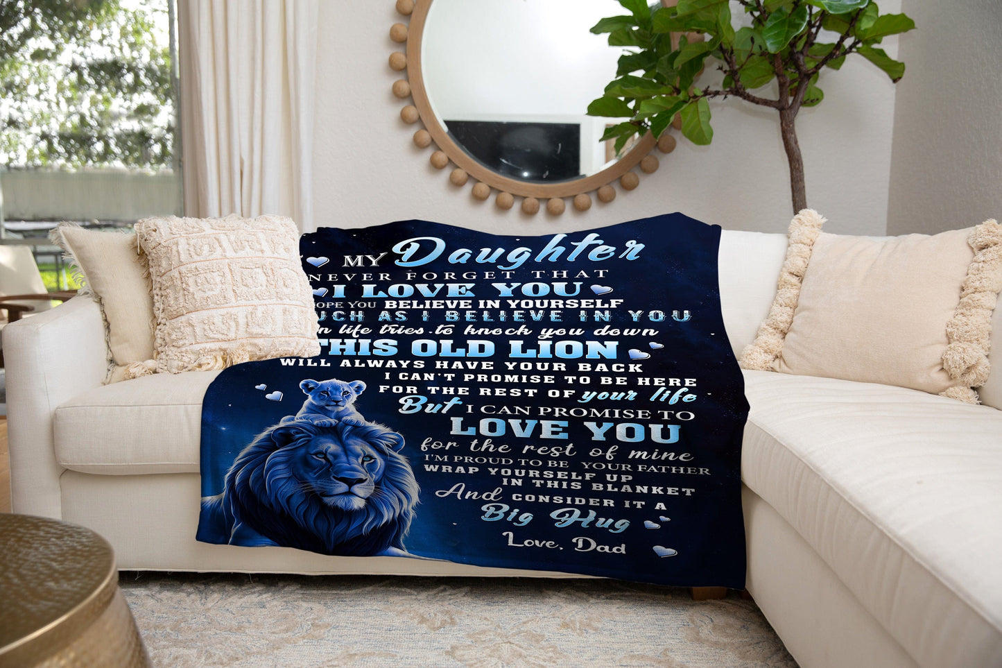 To My Daughter | Will Always Have Your Back | Fleece & Sherpa Blanket