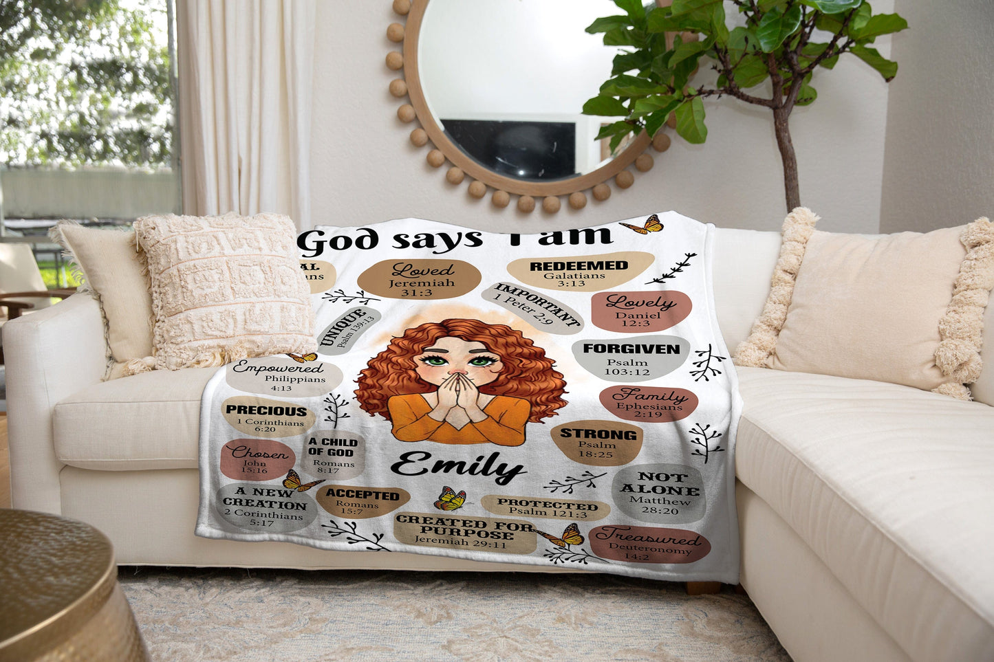 God Says I Am - Personalized Blanket - Gift For Any Occasion