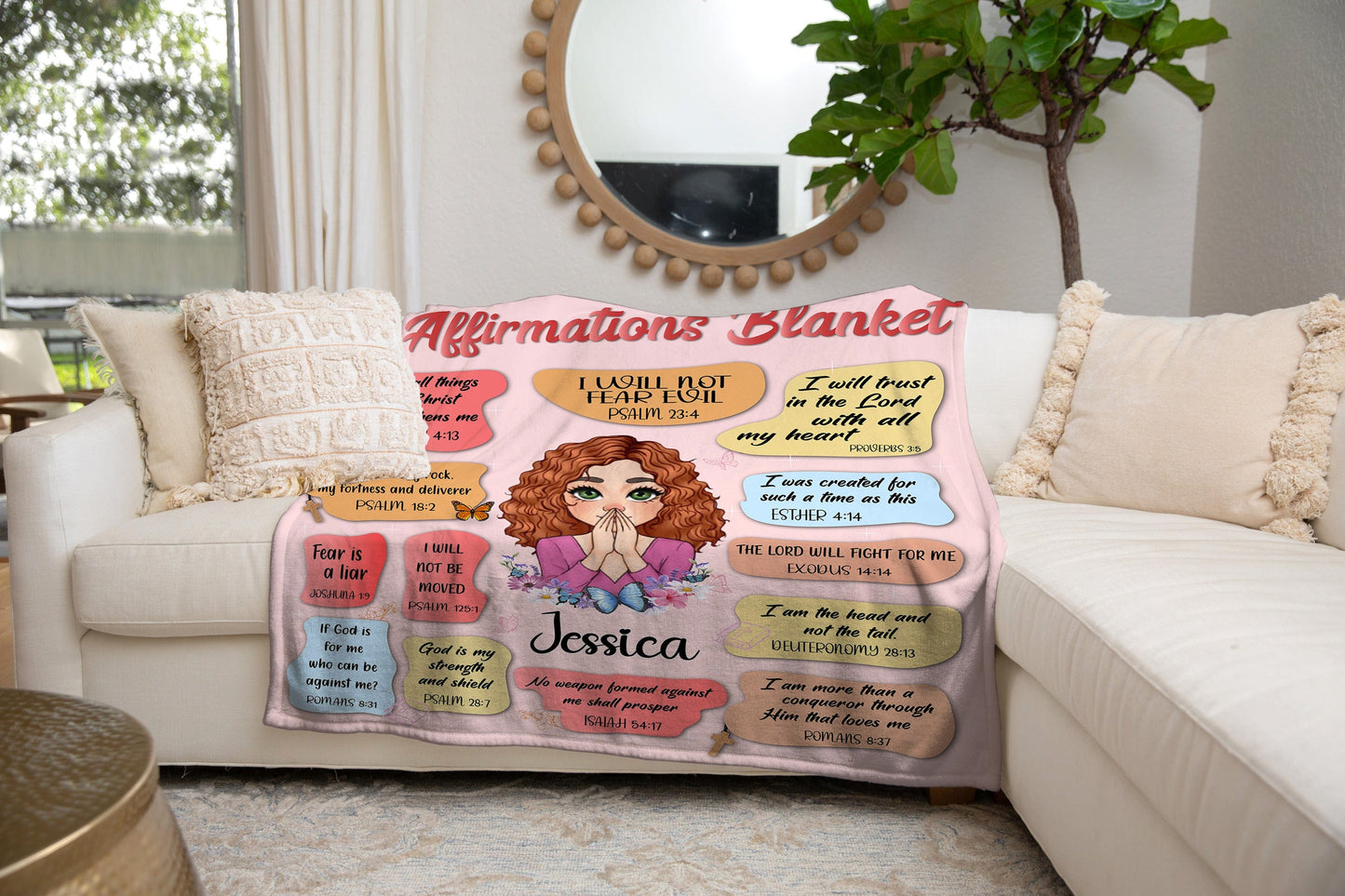 God Says I Am - Personalized Blanket - Meaningful Gifts for Birthdays or Any Occasion