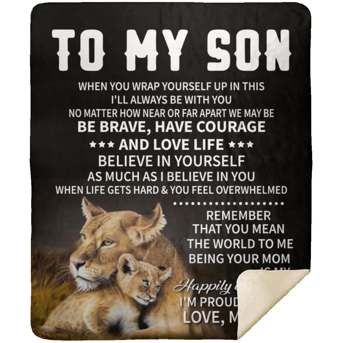 To My Son | I Believe in You | Cozy Plush Fleece | Premium Mink Blanket - JENACDirect