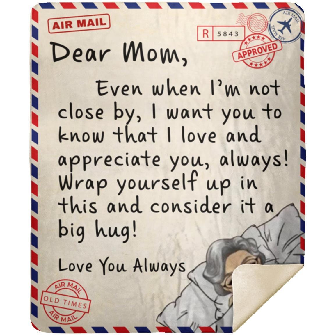 Dear Mom | Love You Always | Cozy Plush |Arctic Fleece | Mink Sherpa Blanket - JENACDirect