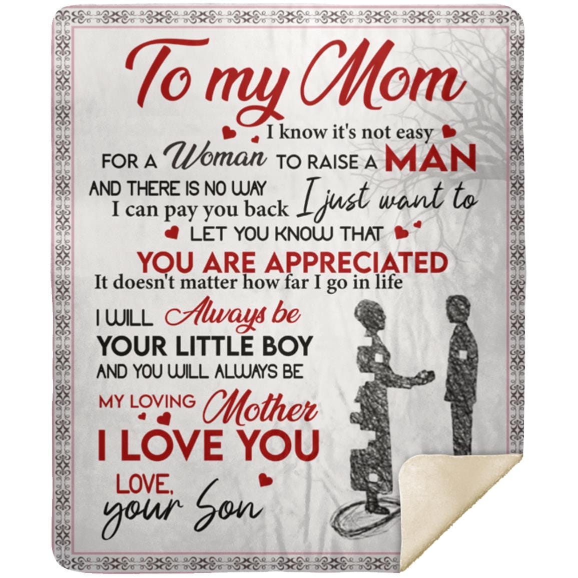 To My Mom from Son | Cozy Plush Fleece | Premium Mink Sherpa Blanket - JENACDirect