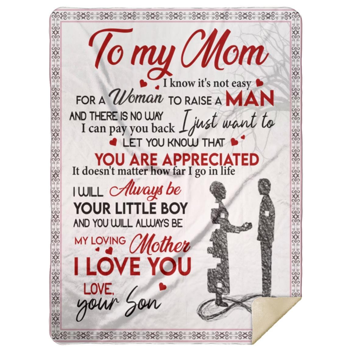 To My Mom from Son | Cozy Plush Fleece | Premium Mink Sherpa Blanket - JENACDirect