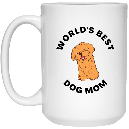 World's Best Dog Mom White 15oz Mug - JENACDirect