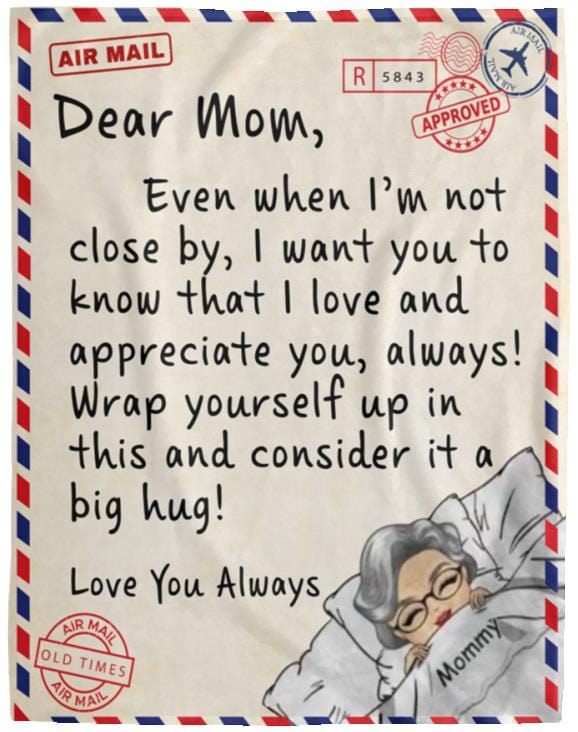 Dear Mom | Love You Always | Cozy Plush |Arctic Fleece | Mink Sherpa Blanket - JENACDirect