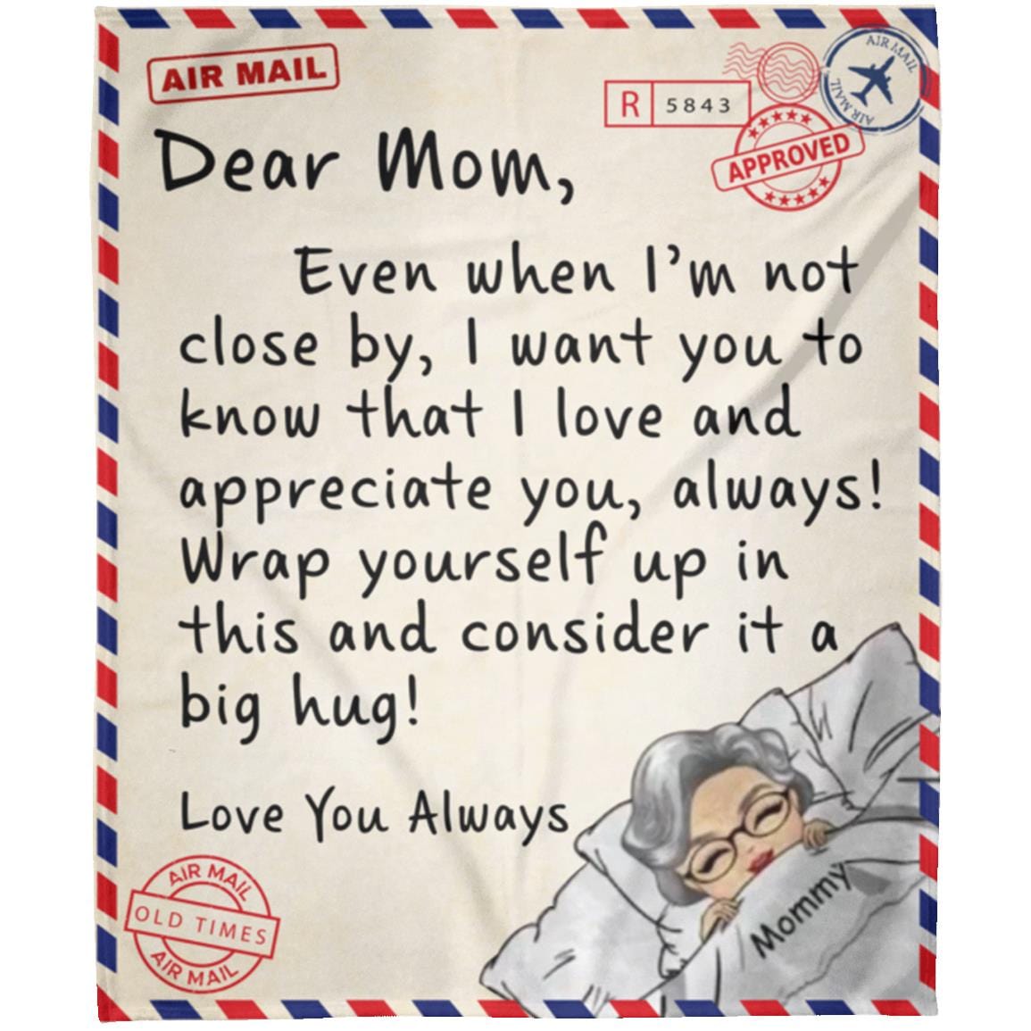 Dear Mom | Love You Always | Cozy Plush |Arctic Fleece | Mink Sherpa Blanket - JENACDirect