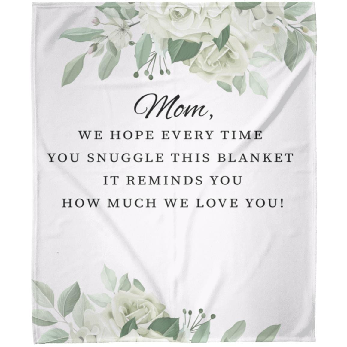 Personalized Mom We Love You | Cozy Plush Fleece | Premuim Mink Sherpa |Arctic Fleece Blanket - JENACDirect