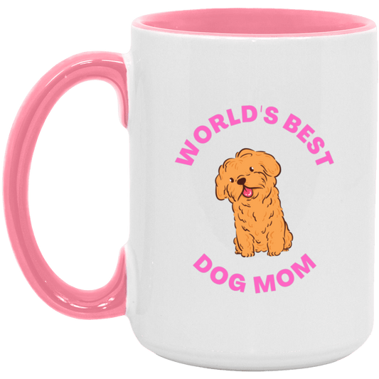 World's Best Dog Mom 15oz. Accent Mug - JENACDirect