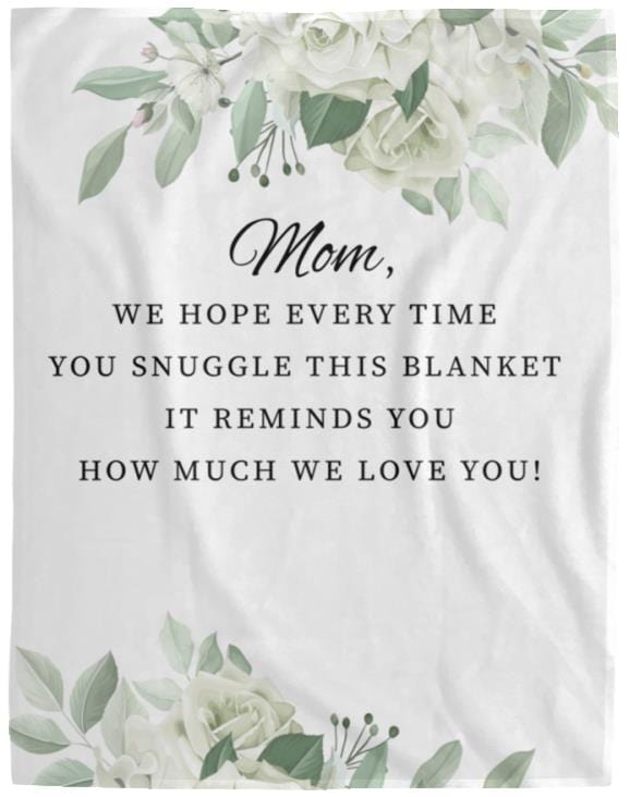 Personalized Mom We Love You | Cozy Plush Fleece | Premuim Mink Sherpa |Arctic Fleece Blanket - JENACDirect