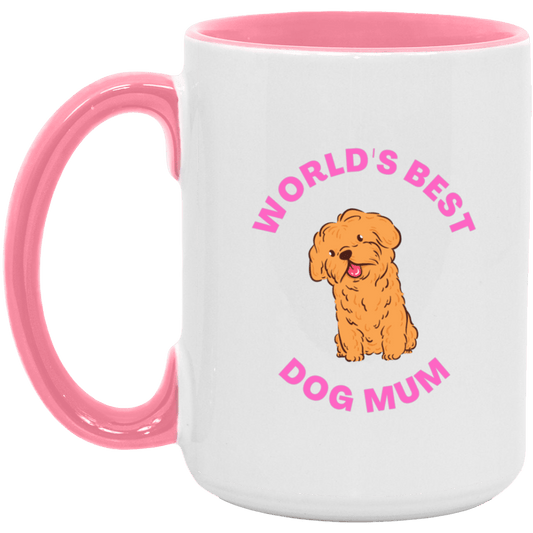 World's Best Dog Mum 15oz. Accent Mug - JENACDirect