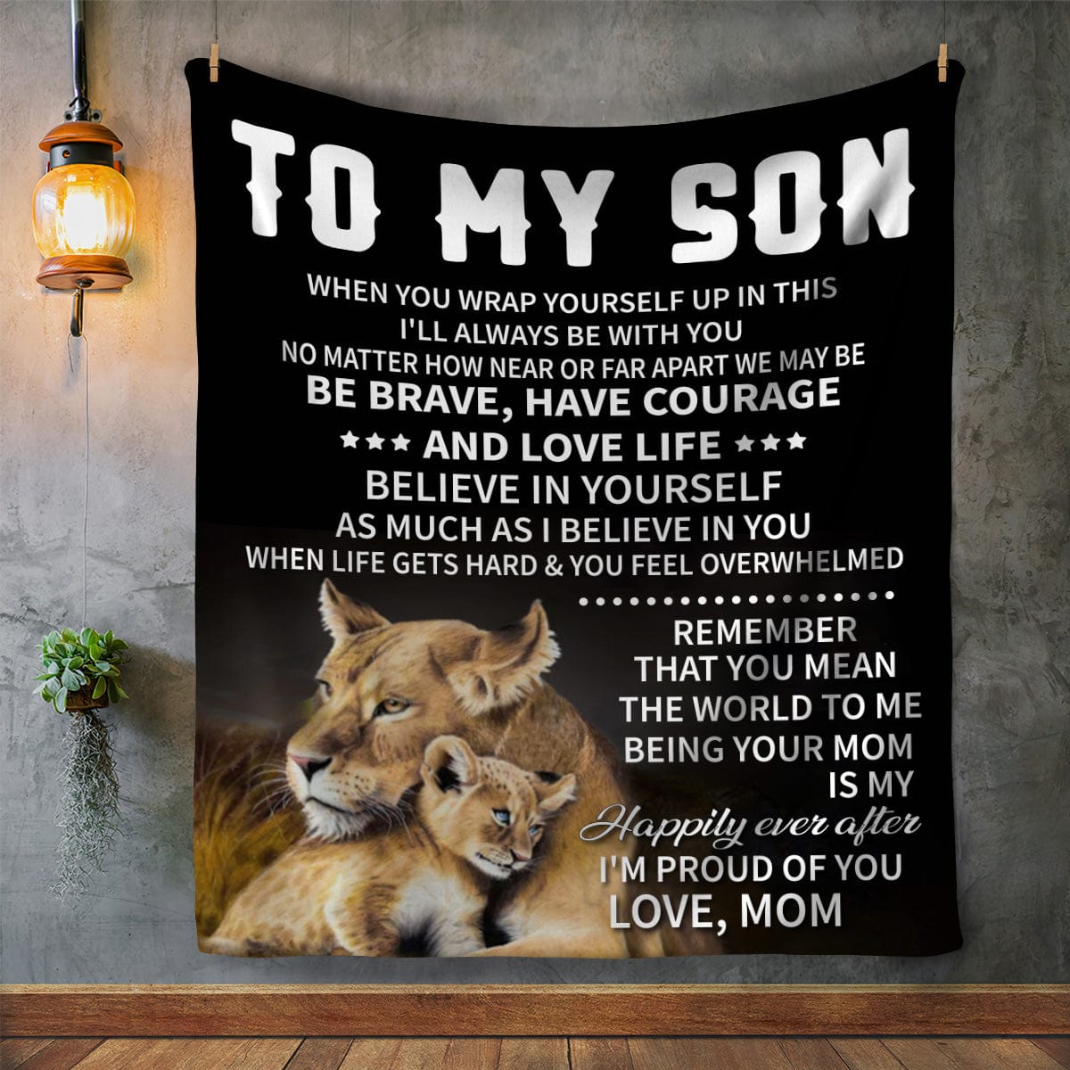 To My Son | I Believe in You | Cozy Plush Fleece | Premium Mink Blanket - JENACDirect