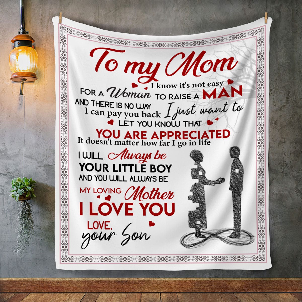 To My Mom from Son | Cozy Plush Fleece | Premium Mink Sherpa Blanket - JENACDirect