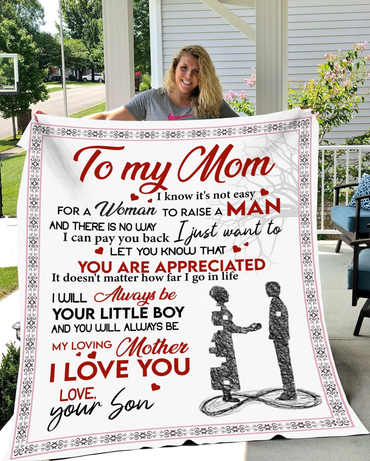 To My Mom from Son | Cozy Plush Fleece | Premium Mink Sherpa Blanket - JENACDirect