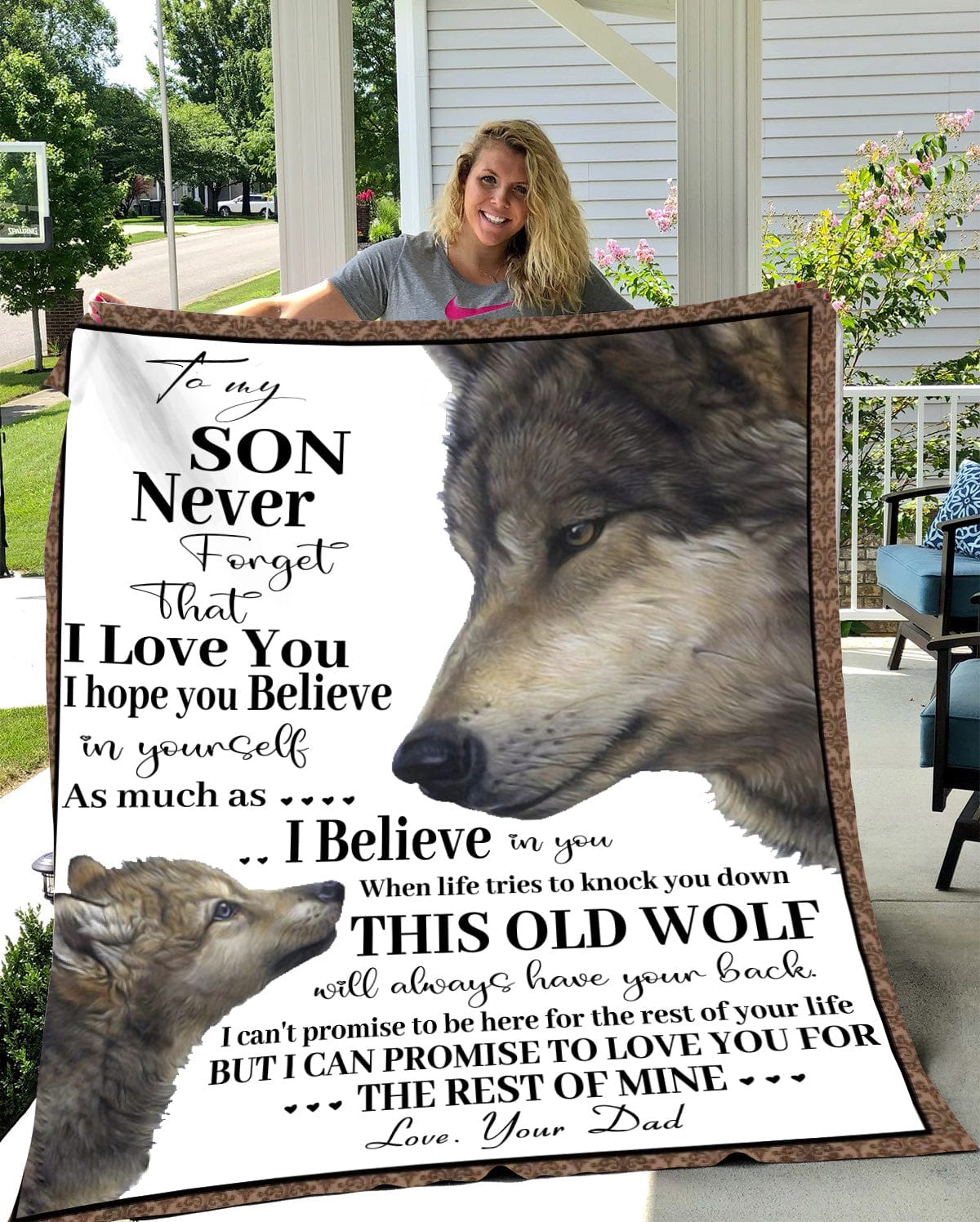 To My Son | Never Forget that I love You | Cozy Plush Fleece | Premium Mink Blanket - JENACDirect