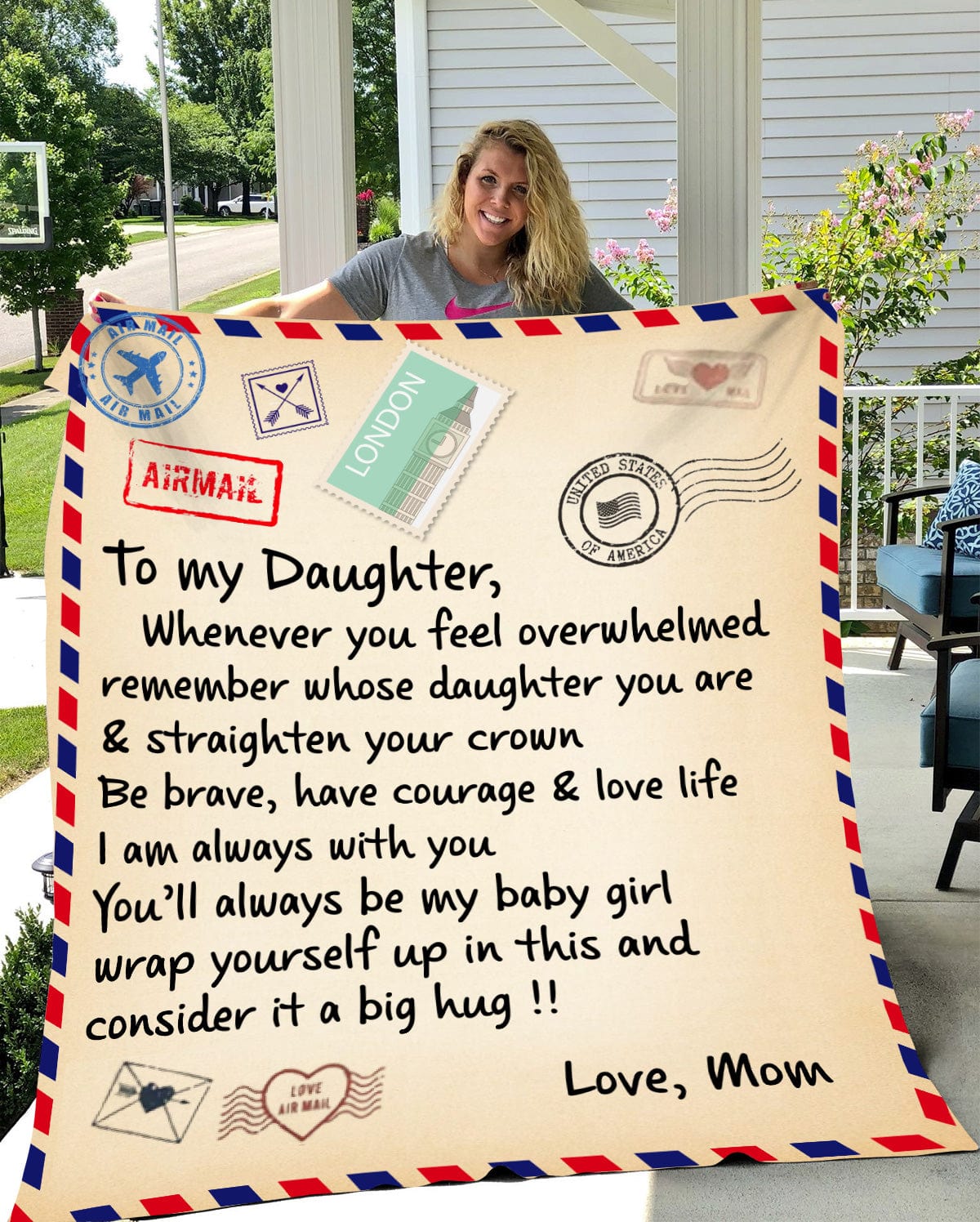 To My Daughter, My Baby Girl | Cozy Plush Fleece | Arctic Fleece | Premium Mink Sherpa Blanket - JENACDirect