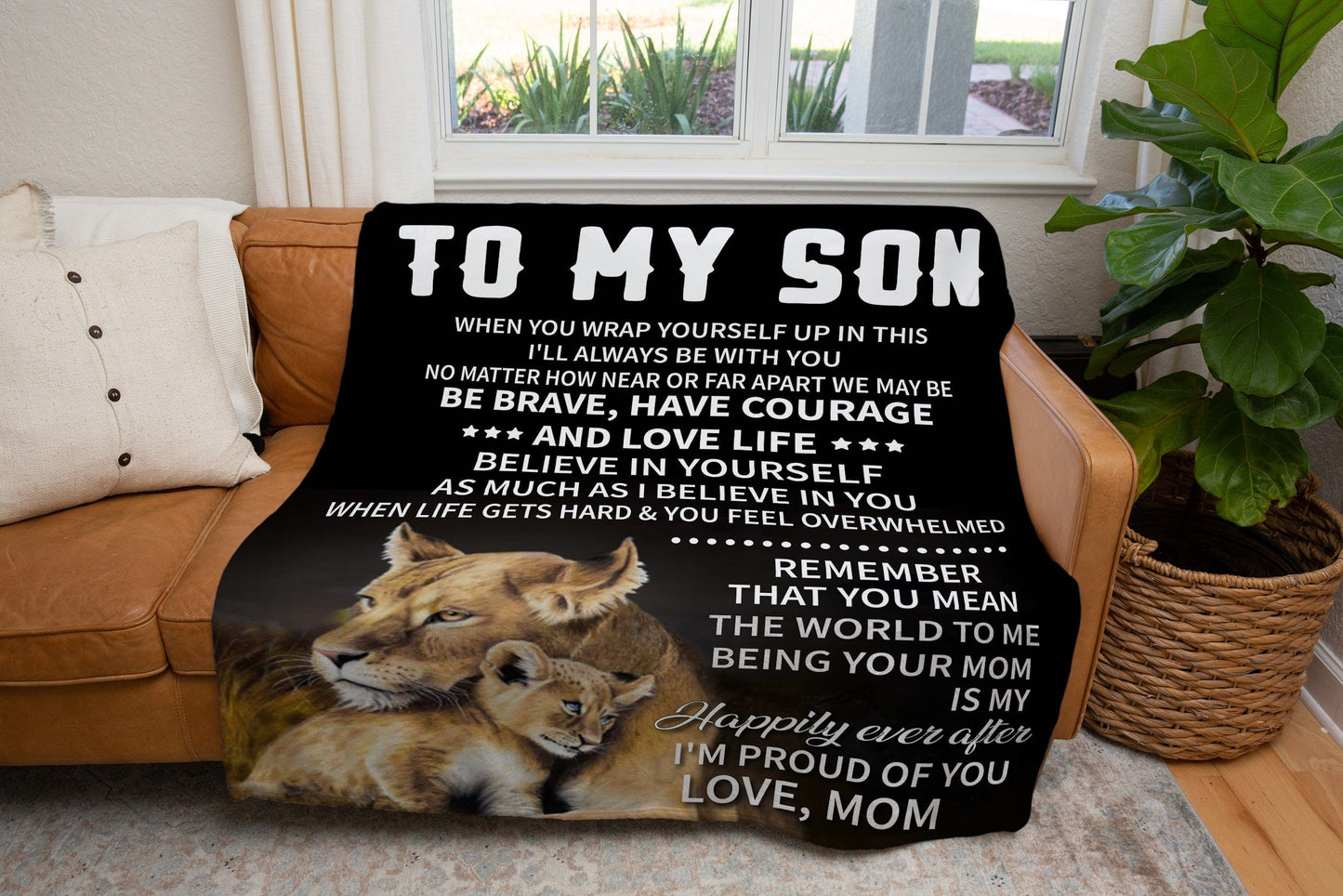 To My Son | I Believe in You | Cozy Plush Fleece | Premium Mink Blanket - JENACDirect