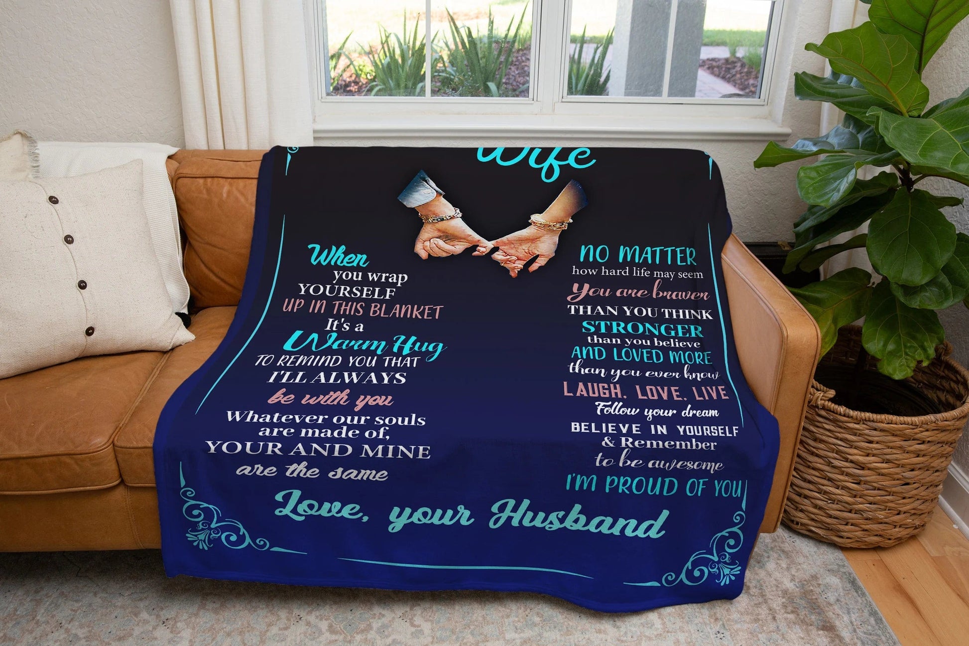 To My Wife I'm proud of you | Arctic Fleece | Cozy Plush Fleece | Premium Mink Sherpa Blanket - JENACDirect