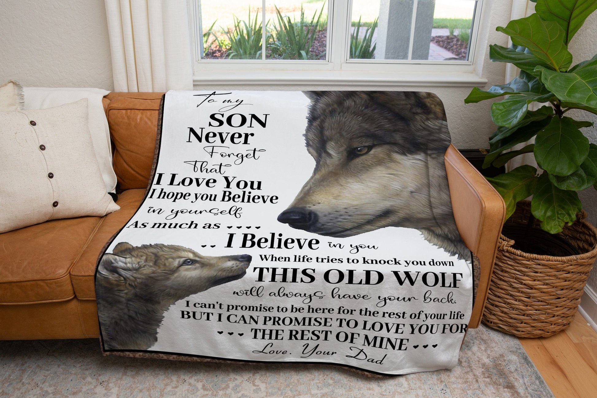 To My Son | Never Forget that I love You | Cozy Plush Fleece | Premium Mink Blanket - JENACDirect