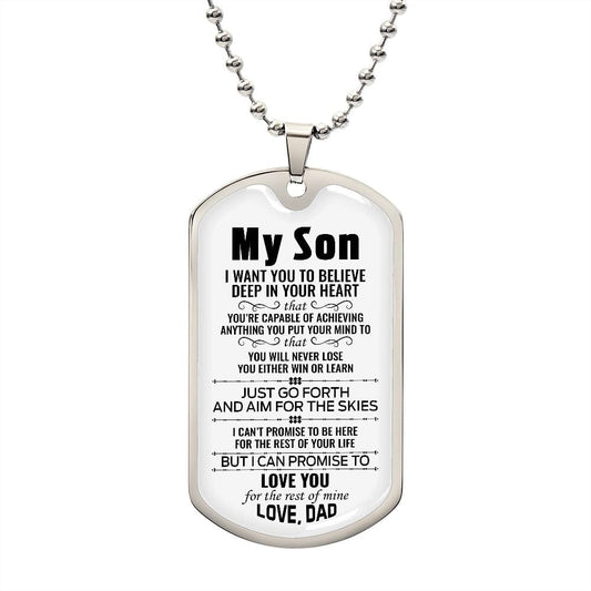 My Son | Keep the faith - Dog tag - JENACDirect