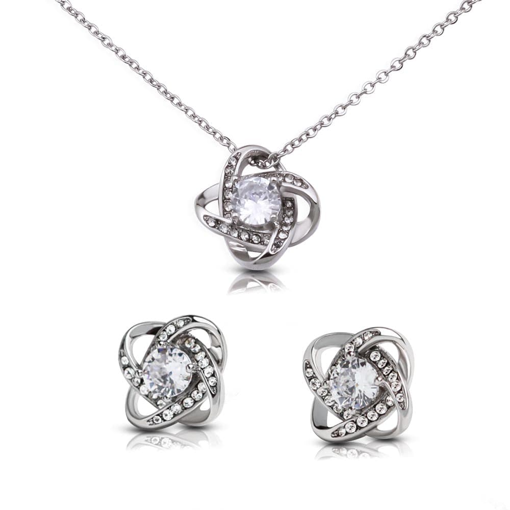 To My Beautiful Wife, My Valentine Love Knot Necklace - JENACDirect