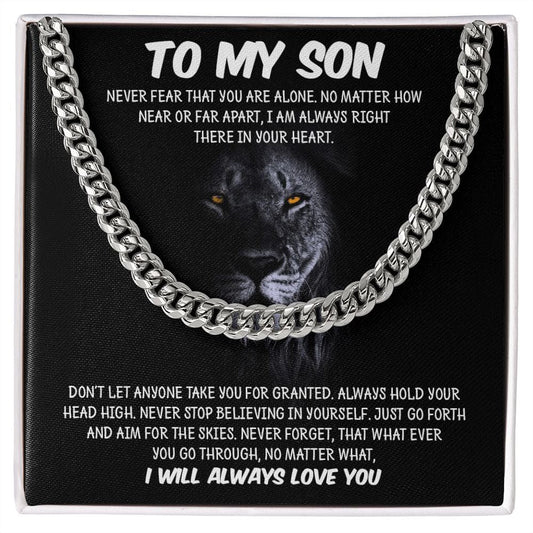 My Son | I will always be here - Cuban Link Chain - JENACDirect