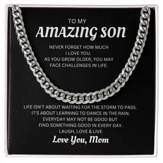 To My Amazing Son - Cuban Link Chain - JENACDirect