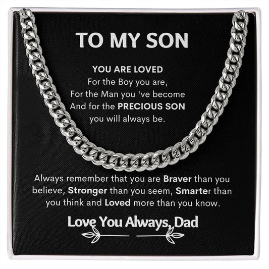Son, You Are Loved Cuban Link Chain - JENACDirect