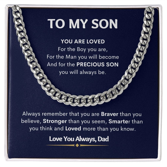 Son, You Are Loved Cuban Link Chain - JENACDirect