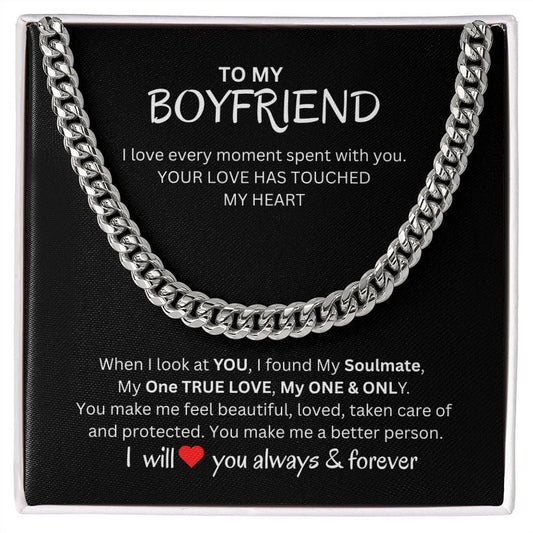My Boyfriend, My One & Only - Cuban Link Chain - JENACDirect