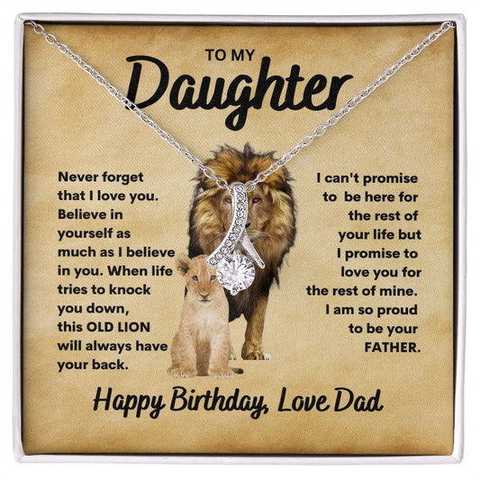 Daughter - Happy Birthday from Dad- Alluring Beauty Necklace - JENACDirect