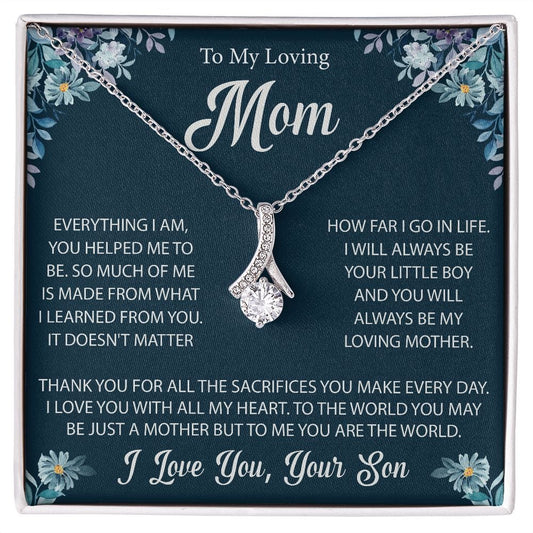 To My Loving Mom from Son | Alluring Beauty Necklace - JENACDirect