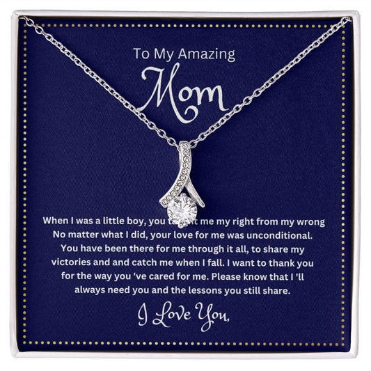 To My Amazing Mom - From Son - Alluring Beauty Necklace - JENACDirect