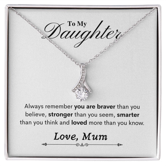 To My Daughter | Love Mum | Alluring Beauty Necklace - JENACDirect