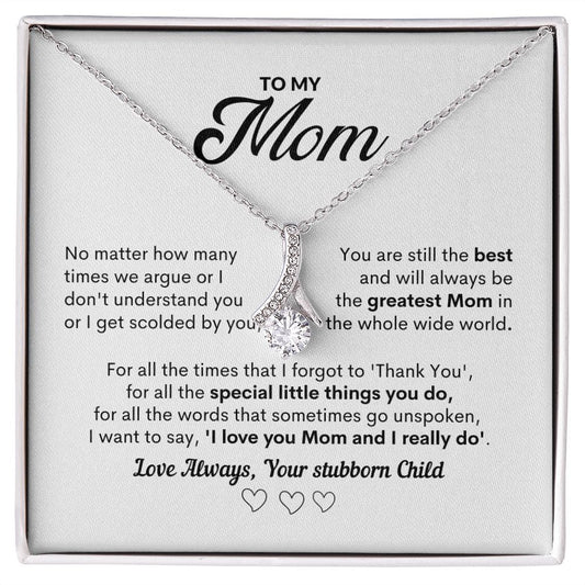 To My Mom | Greatest Mom | Alluring Beauty Necklace - JENACDirect