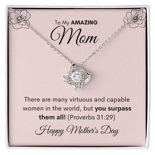 To My Amazing Mom | You surpass them all | Love Knot Necklace - JENACDirect