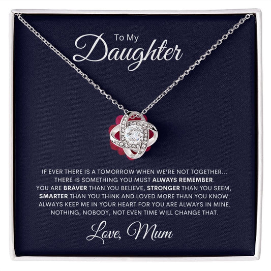 To My Daughter - From Mum - Love Knot Necklace - JENACDirect