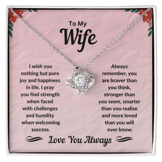 Wife - Love You Forever Love Knot Necklace - JENACDirect