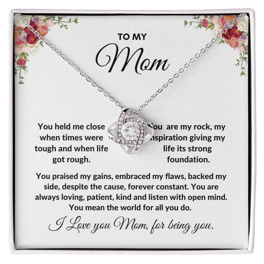 To My Mom | You mean the world | Love Knot Necklace - JENACDirect
