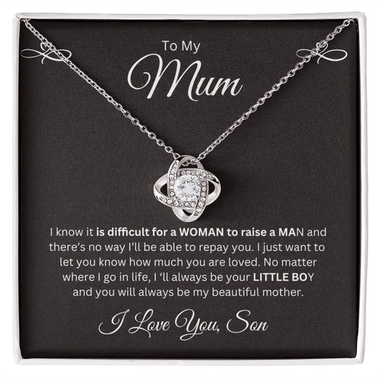 My Beautiful Mum  - Love Knot Necklace - JENACDirect