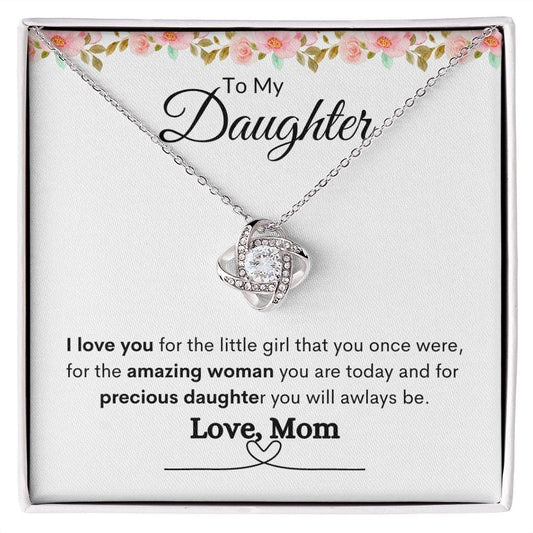 To My Daughter - Precious Daughter - Love Knot Necklace - JENACDirect