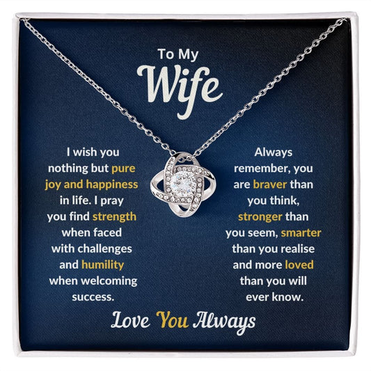 Wife - Love You Always Love Knot Necklace - JENACDirect