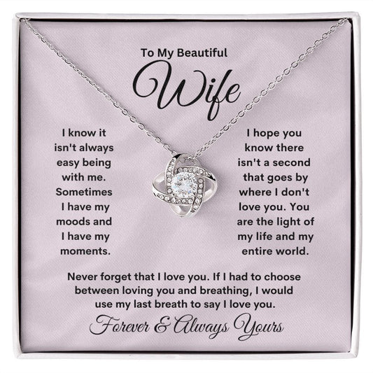 My Beautiful Wife Love Knot Necklace - JENACDirect