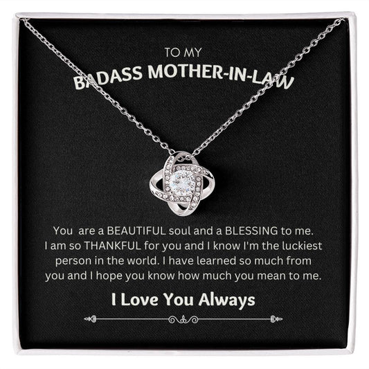To My Badass Mother-In-Law | Love Knot Necklace - JENACDirect