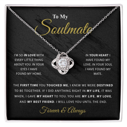 My Soulmate - You complete me Love Knot Necklace - JENACDirect