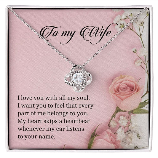 My Wife - I Belong To You Love Knot Necklace - JENACDirect