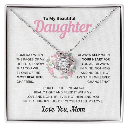 To My Beautiful Daughter - Love Knot Necklace - JENACDirect